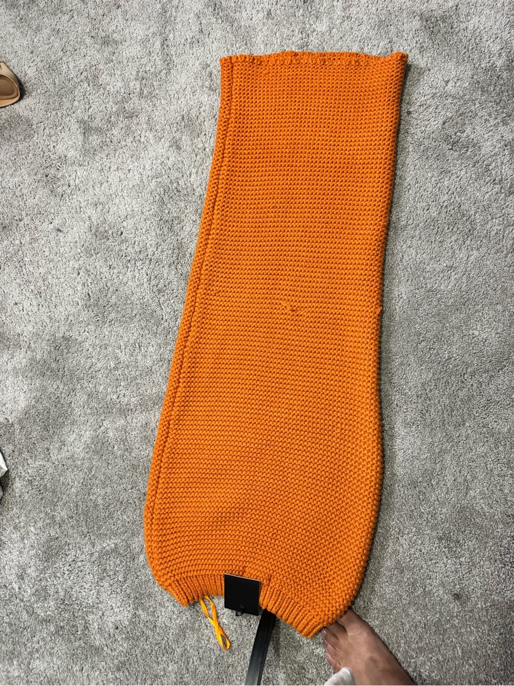 JLUXLABEL Orange Knit Maxi Skirt